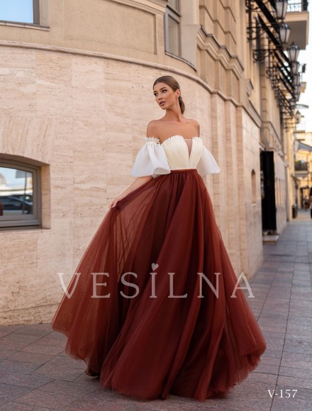 Collection «Evening Dreses 2021»: Evening dress, model V-157 foto and price фото